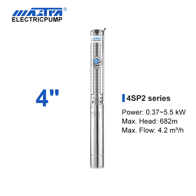 Mastra 4 Inch Stainless Steel Submersible Pump - 4SP Series 2 M³/h Rated Flow