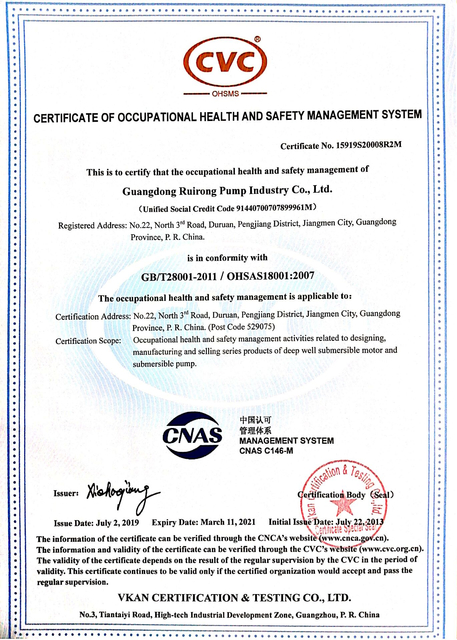 50Hz-submersible motor