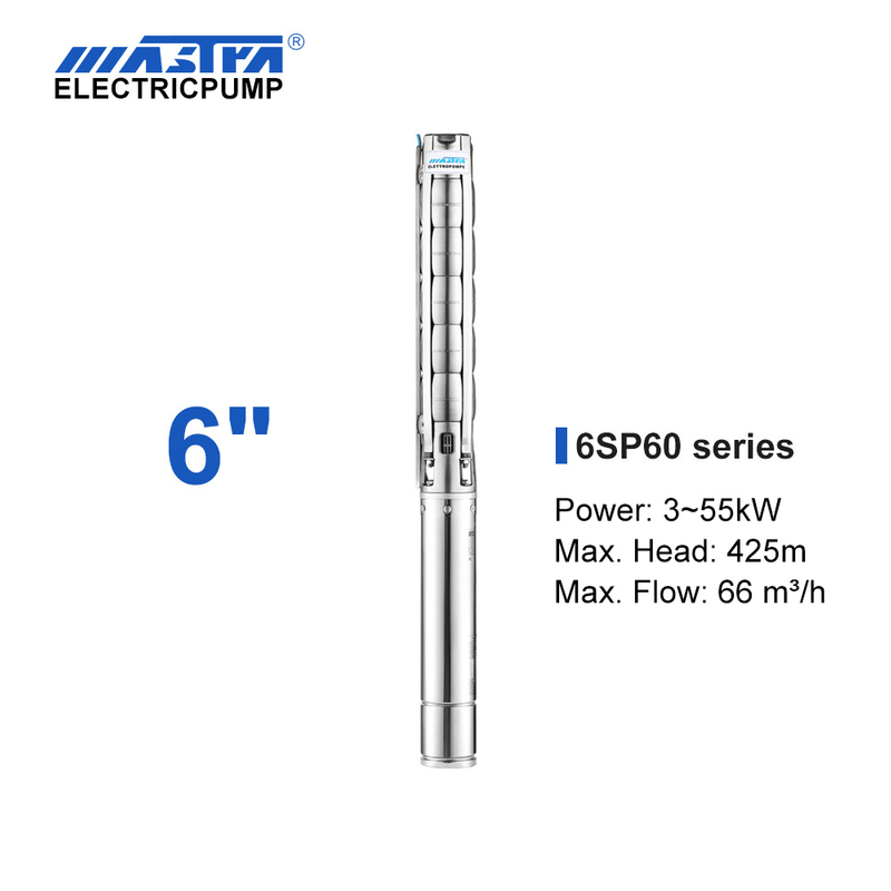 Mastra 6 inch stainless steel submersible pump - 6SP series 60 m³/h rated flow solar pump system irrigation